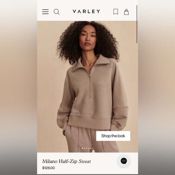 Varley Women’s Milano Half Zip Sweatshirt Sz S Light Blue EUC - Picture 3 of 15